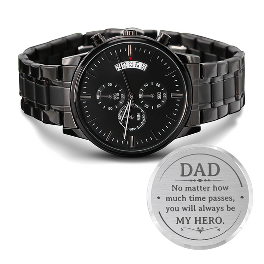 Father's Day My Hero Engraved Watch